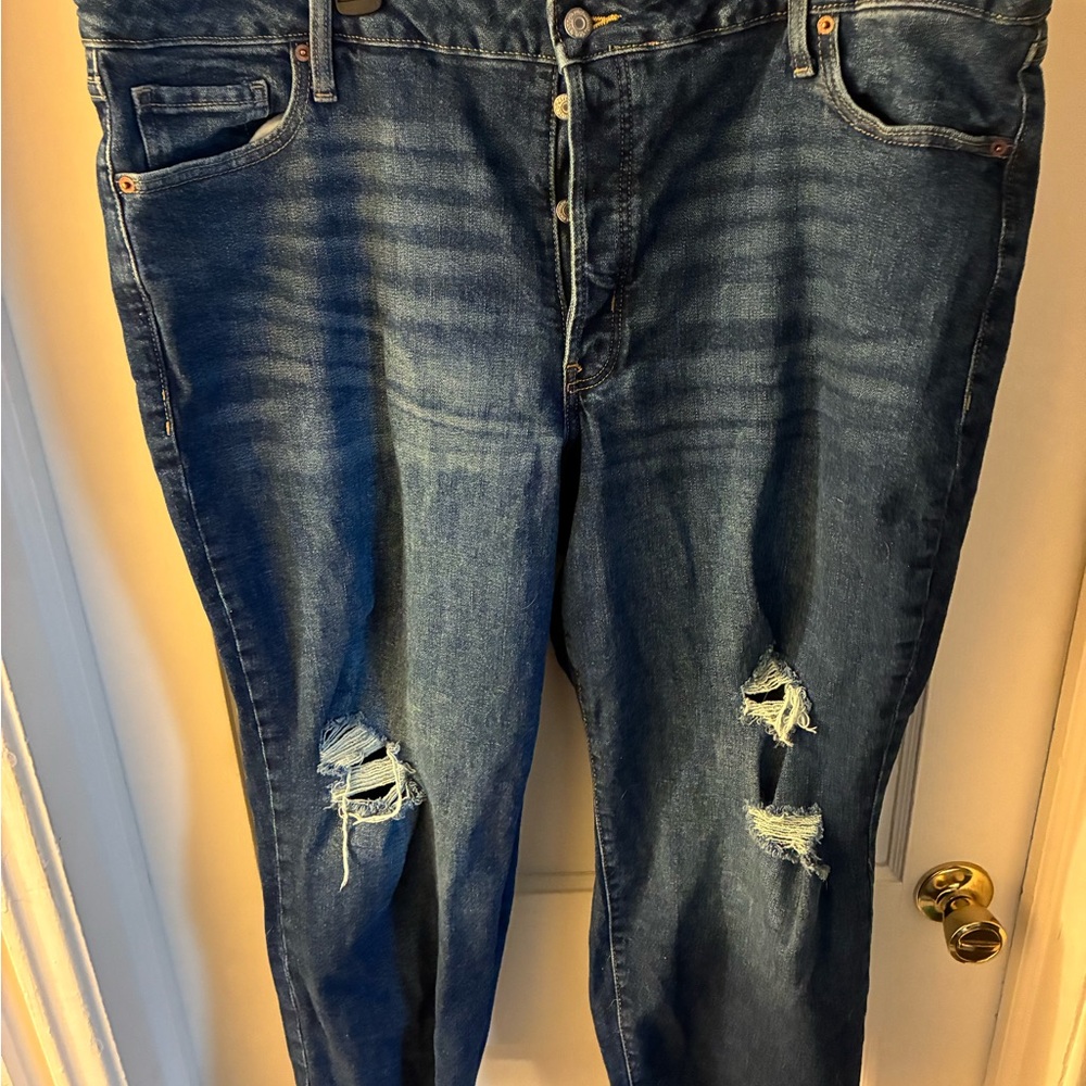 Old Navy Blue Straight Leg Women's Jeans